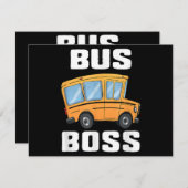 Grappige Bus Baas Schoolbus Bestuurder Feestdagenkaart (Voorkant / Achterkant)