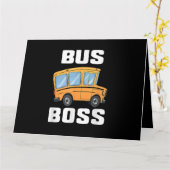 Grappige Bus Baas Schoolbus Bestuurder Kaart (Gele Bloem)