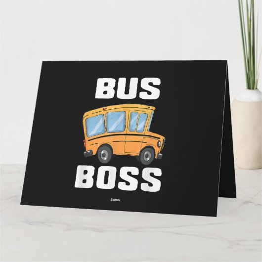 Grappige Bus Baas Schoolbuschauffeur Kaart (Achterkant)
