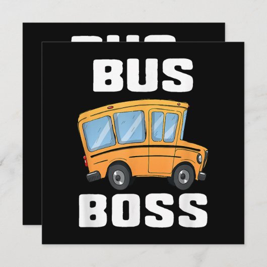 Grappige Bus Baas Schoolbuschauffeur Kaart (Voorkant / Achterkant)