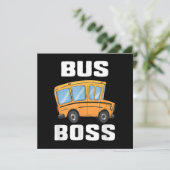 Grappige Bus Baas Schoolbuschauffeur Kaart (Staand voorkant)