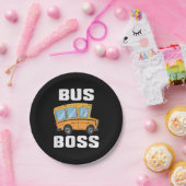 Grappige Bus Baas Schoolbuschauffeur Papieren Bordje (Feest)