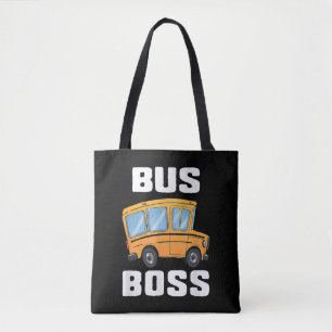 Grappige Bus Baas Schoolbuschauffeur Tote Bag