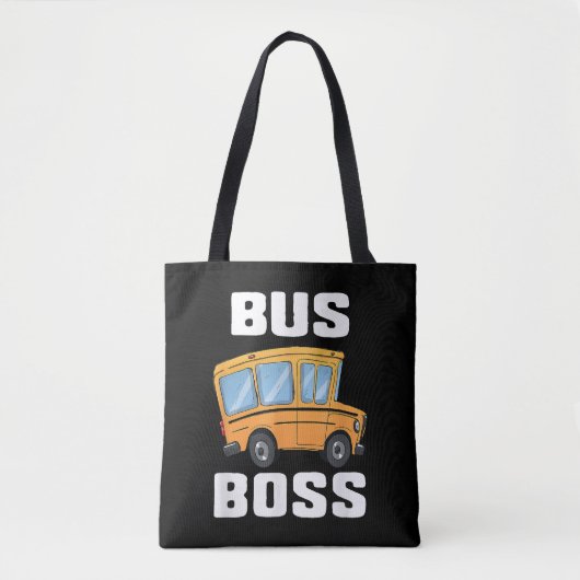 Grappige Bus Baas Schoolbuschauffeur Tote Bag (Voorkant)