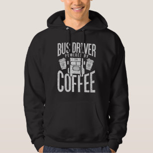 Grappige buschauffeurs hebben koffie school bus on hoodie