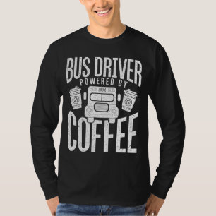 Grappige buschauffeurs hebben koffie school bus on t-shirt