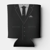 Grappige Business Koelbox Boss Gift Zwart Pak Blikjeskoeler (Achterkant)