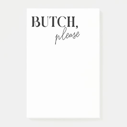 Grappige Butch Masc Lesbische Vrouw Cadeau Verjaar Post-it® Notes (Voorkant)