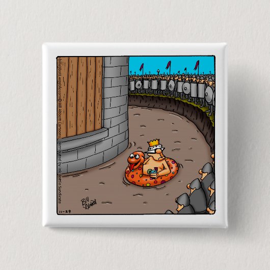 Grappige Button "Storm het kasteel" (Voorkant)