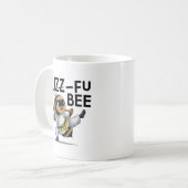 Grappige Buzz-Fu Bee Martial Arts Koffiemok (Voorkant links)