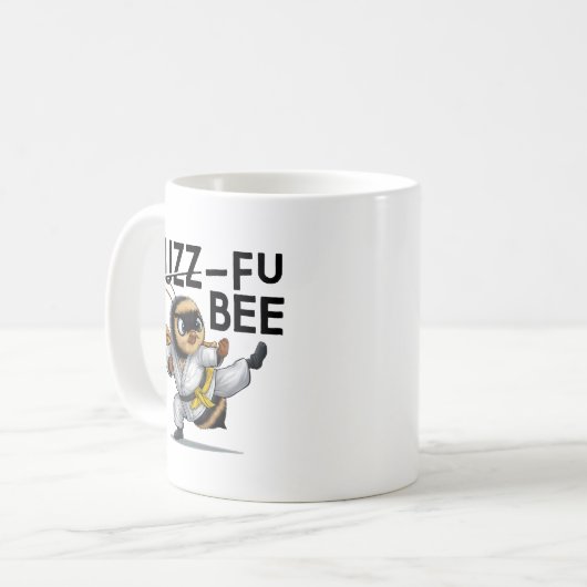 Grappige Buzz-Fu Bee Martial Arts Koffiemok (Voorkant links)