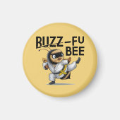 Grappige Buzz-Fu Bee Martial Arts Magneet (Voorkant)