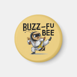 Grappige Buzz-Fu Bee Martial Arts Magneet