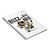 Grappige Buzz-Fu Bee Martial Arts Notitieboek (Rechterzijde)