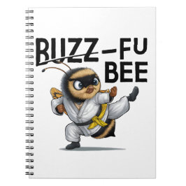 Grappige Buzz-Fu Bee Martial Arts Notitieboek