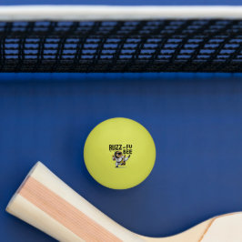 Grappige Buzz-Fu Bee Martial Arts Pingpongbal