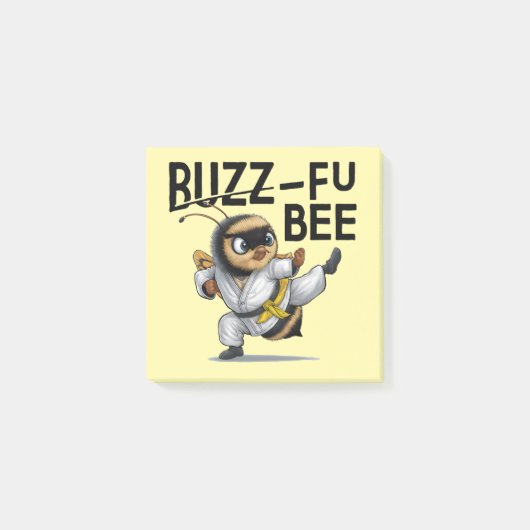 Grappige Buzz-Fu Bee Martial Arts Post-It Notes (Voorkant)