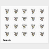 Grappige Buzz-Fu Bee Martial Arts Ronde Sticker (Vel)
