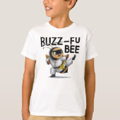 Grappige Buzz-Fu Bee Martial Arts T-shirt (Voorkant)