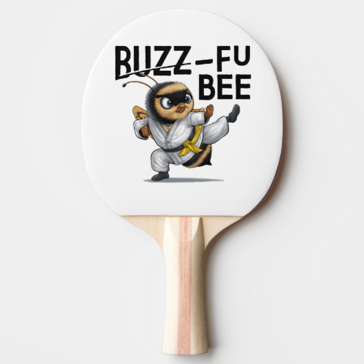 Grappige Buzz-Fu Bee Martial Arts Tafeltennisbatje (Voorkant)
