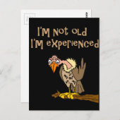 Grappige Buzzard zegt dat ik niet oud ben Ik ben E Briefkaart (Voorkant / Achterkant)