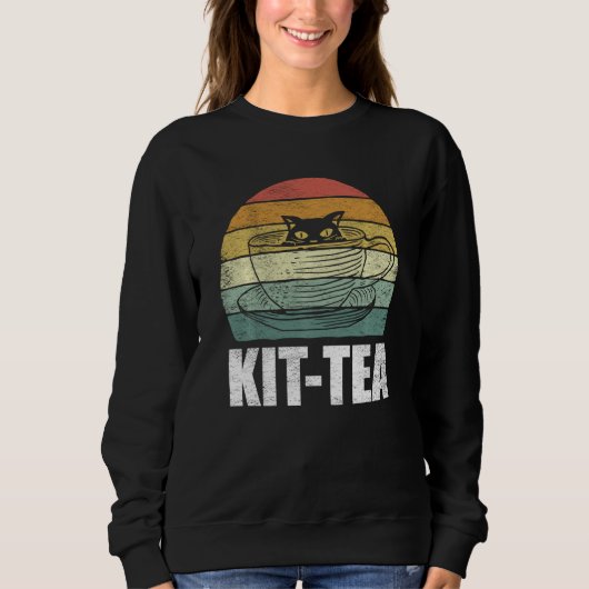 Grappige Ca Kit Thee Grappige Kat Liefhebber Leuke Trui (Voorkant)