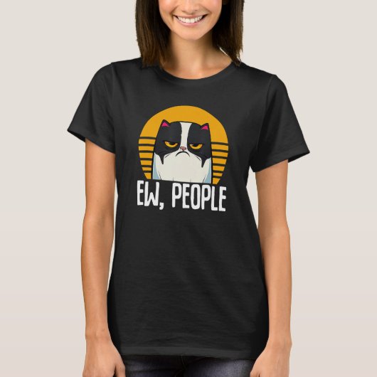 Grappige Ca Retro Ew Mensen Meowy Kitty Katten Lov T-shirt (Voorkant)