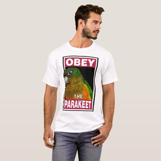Grappige Caatinga Parkiet - Vogelkunst T-shirt (Voorkant volledig)