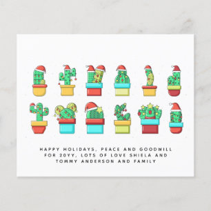 Grappige Cacti Kerst Cactus Aangepaste Jaarlijkse 