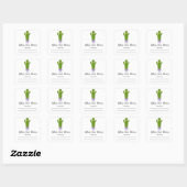 Grappige cactus - Baby Shower boekplaat Vierkante Sticker (Vel)