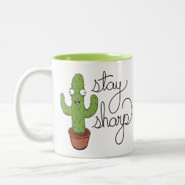 Grappige cactus blijf scherp koffiemok tweekleurige koffiemok