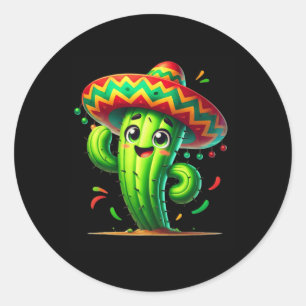 Grappige Cactus Cinco De Mayo Boys Peuter Kinder M Ronde Sticker