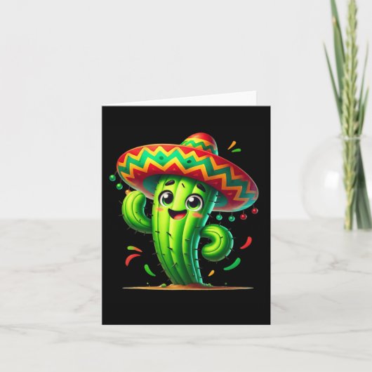 Grappige Cactus Cinco De Mayo Jongens Peuter Kinde Kaart (Voorkant)