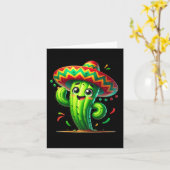 Grappige Cactus Cinco De Mayo Jongens Peuter Kinde Kaart (Gele Bloem)