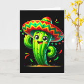 Grappige Cactus Cinco De Mayo Jongens Peuter Kinde Kaart (Gele Bloem)
