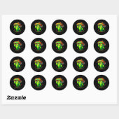 Grappige Cactus Cinco De Mayo Jongens Peuter Kinde Ronde Sticker (Vel)