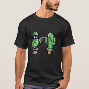 Grappige Cactus Cowboy Western Cartoon T-shirt