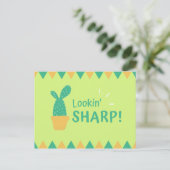 Grappige Cactus Driehoeken Briefkaart (Staand voorkant)