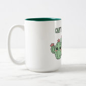 Grappige Cactus en Egel Tweekleurige Koffiemok (Links)