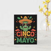 Grappige Cactus en Sombrero Cinco de Mayo Cactus S Kaart (Gele Bloem)