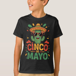 Grappige Cactus en Sombrero Cinco de Mayo Cactus S T-shirt