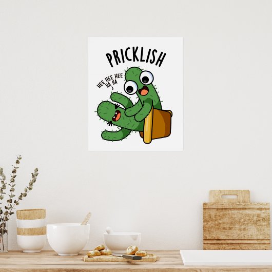 Grappige Cactus Grappen Poster (Keuken)