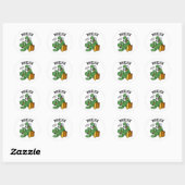 Grappige Cactus Grappen  Ronde Sticker (Vel)