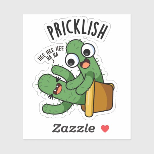 Grappige Cactus Grappen Sticker (Vel)