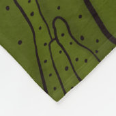 Grappige Cactus Groen Geel Succulent Fleece Deken (Hoek)