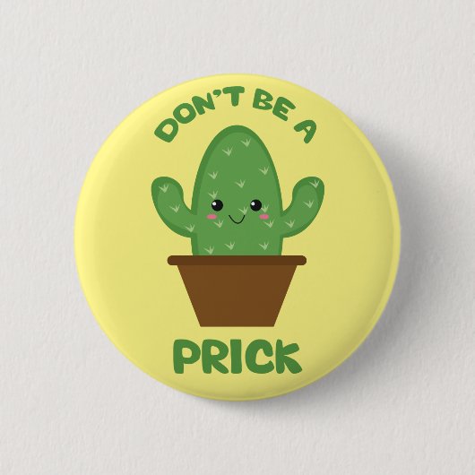 Grappige cactus Humor Ronde Button 5,7 Cm (Voorkant)