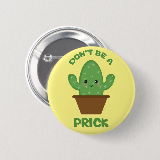 Grappige cactus Humor Ronde Button 5,7 Cm (Voorkant /achterkant)