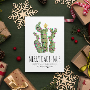 Grappige Cactus Kerst Vakantie Feestdagenkaart