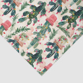 Grappige Cactus kleurrijke kerstverlichting cadeau Tissuepapier (Detail)