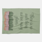 Grappige Cactus Moeder Huisplanten Groene Keukenha Theedoek (Horizontaal)